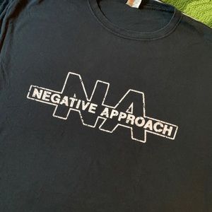 Negative Approach - NA Logo XL Black T-Shirt